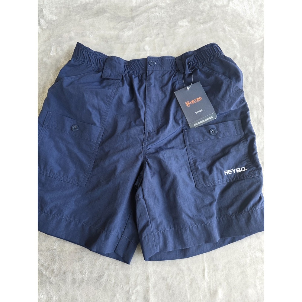 HEYBO Outdoors Men's Medium Navy Fishing Cargo Shorts NWT CORE Tech
